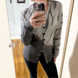 Parker Blue Tie Dye Cashmere Cardigan